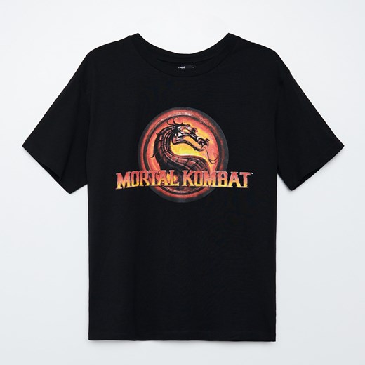 Cropp - Koszulka z nadrukiem Mortal Kombat - Czarny Cropp S okazyjna cena Cropp