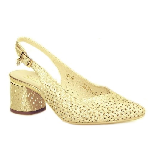 Sandały SALA 9842-1915 złote ze sklepu NajlepszeButy w kategorii Czółenka - zdjęcie 147463814