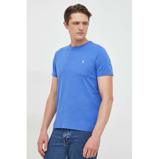 Polo Ralph Lauren t-shirt bawełniany kolor niebieski ze sklepu ANSWEAR.com w kategorii T-shirty męskie - zdjęcie 147465513
