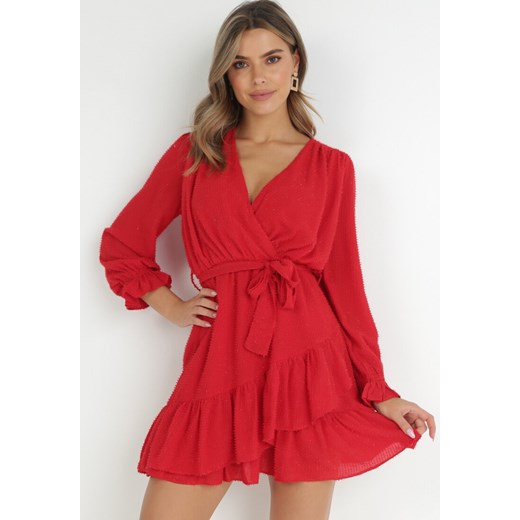 Czerwona Sukienka Pronynome ze sklepu Born2be Odzież w kategorii Sukienki - zdjęcie 147508183