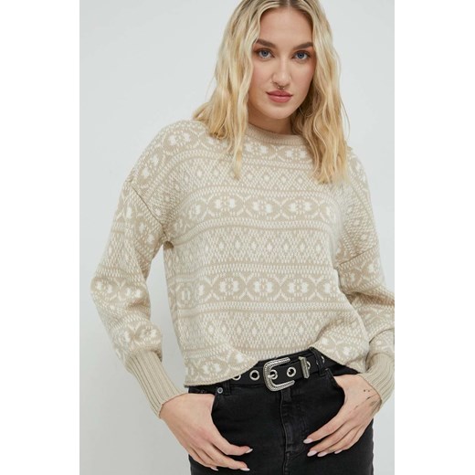 Only sweter damski kolor beżowy XL ANSWEAR.com
