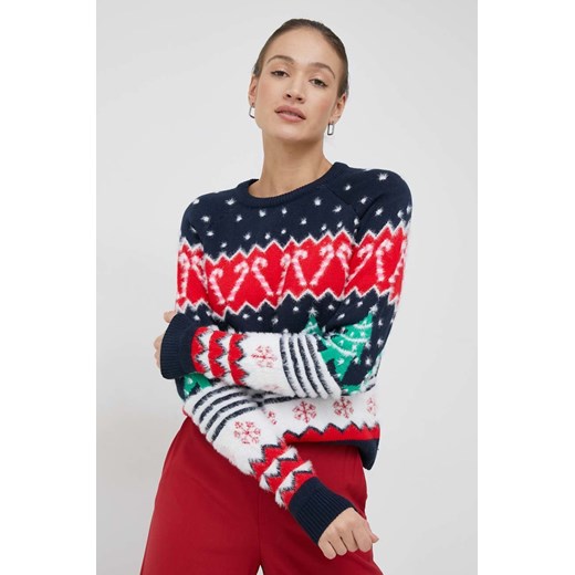 Vero Moda sweter damski kolor granatowy lekki Vero Moda M ANSWEAR.com