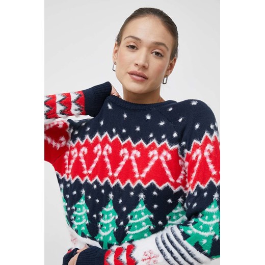 Vero Moda sweter damski kolor granatowy lekki Vero Moda XS ANSWEAR.com
