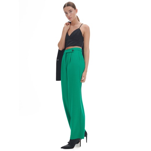 Reserved - Spodnie z wiskozą - Zielony Reserved XS Reserved