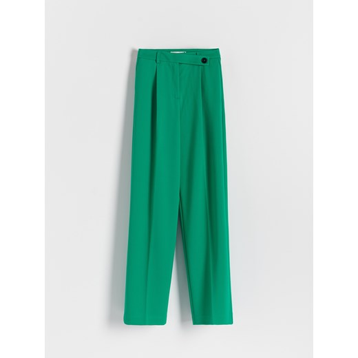 Reserved - Spodnie z wiskozą - Zielony Reserved XL Reserved