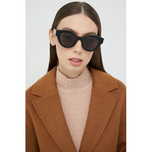 Gucci okulary przeciwsłoneczne damskie kolor czarny Gucci 51 ANSWEAR.com