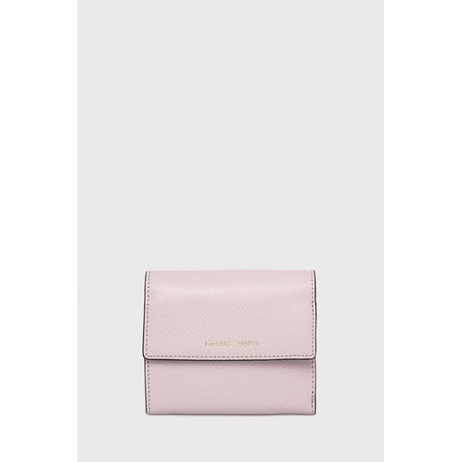 Emporio Armani portfel damski kolor różowy ze sklepu ANSWEAR.com w kategorii Portfele damskie - zdjęcie 147578040