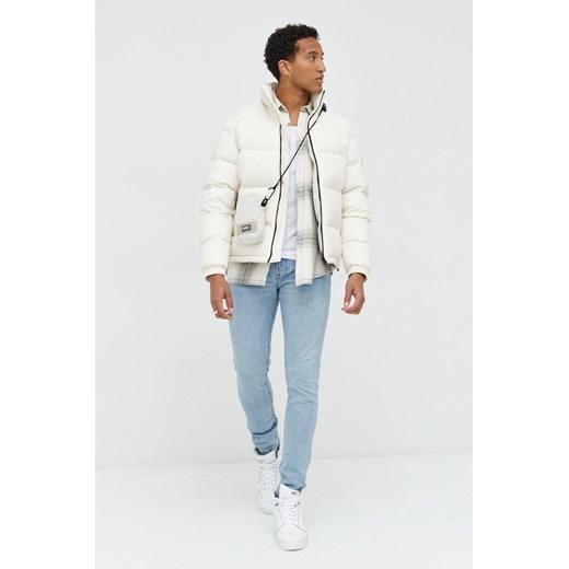 Abercrombie & Fitch koszula bawełniana męska kolor beżowy relaxed z Abercrombie & Fitch XXL wyprzedaż ANSWEAR.com