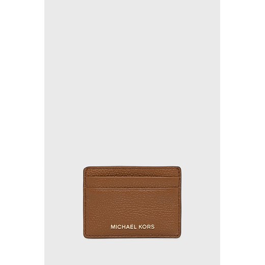 MICHAEL Michael Kors etui na karty skórzane 34F9GF6D0L damski kolor brązowy ze sklepu ANSWEAR.com w kategorii Portfele damskie - zdjęcie 147587951