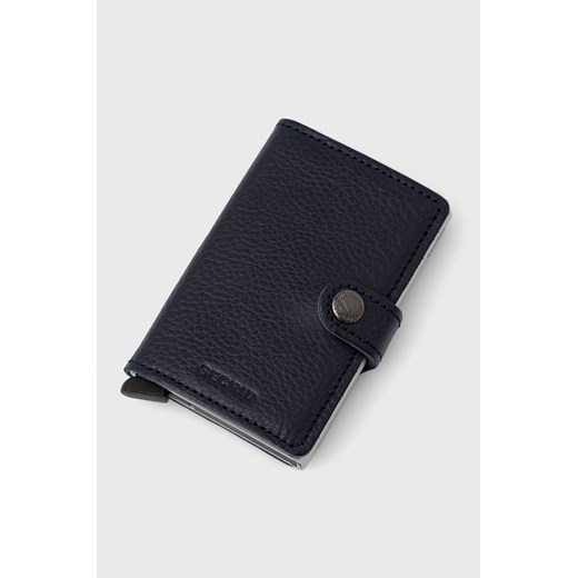 Secrid Portfel skórzany damski kolor granatowy MVG.NAVY.SILVER-Navy.Silve ze sklepu ANSWEAR.com w kategorii Portfele damskie - zdjęcie 147589090
