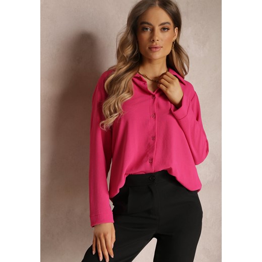 Ciemnoróżowa Koszula Oversize Kassi Renee ONE SIZE wyprzedaż Renee odzież