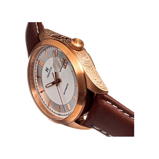 Zegarek automatyczny "Ashton" w kolorze srebrno-różowozłoto-brązowym Heritor onesize Limango Polska wyprzedaż