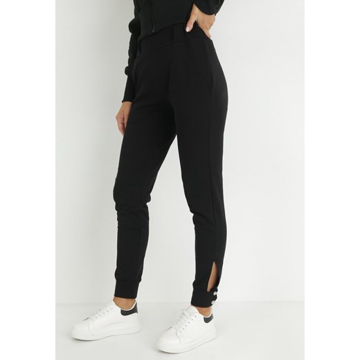 Czarne Spodnie Iten ze sklepu Born2be Odzież w kategorii Spodnie damskie - zdjęcie 147637712