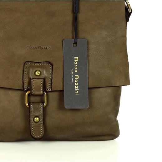 Torebka skórzana listonoszka stylowy minimalizm ala messenger leather bag - uniwersalny Verostilo wyprzedaż