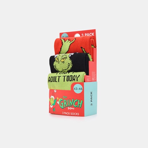 Sinsay - Skarpetki Grinch 3 pack - Wielobarwny Sinsay 39-42 Sinsay