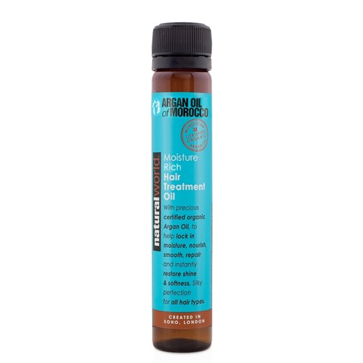 Olejek odżywczy Morocco Argan Oil 25 ml chroni i regeneruje włosy Natural World hairs-pl niebieski baza pod makijaż