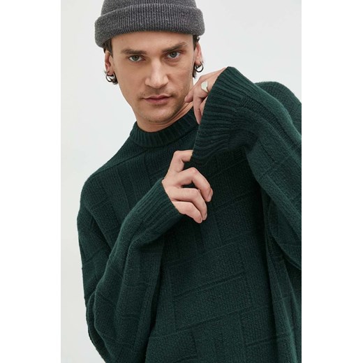 Abercrombie &amp; Fitch sweter męski kolor zielony Abercrombie & Fitch M ANSWEAR.com