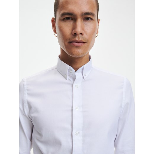 Reserved koszula męska z długim rękawem biała casual 