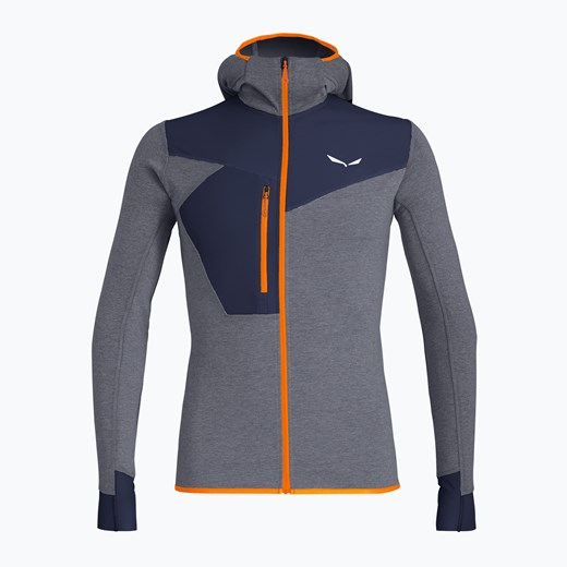Bluza trekkingowa męska Salewa Puez 2 Dry LS Hood Fz szaro-granatowa 27221 okazja sportano.pl