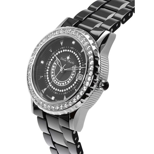 Zegarek kwarcowy w kolorze czarno-srebrnym Stella Maris onesize Limango Polska promocja