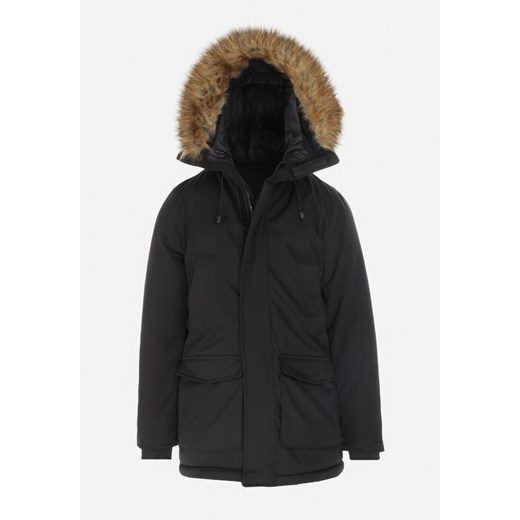 Born2be parka czarna tkaninowa