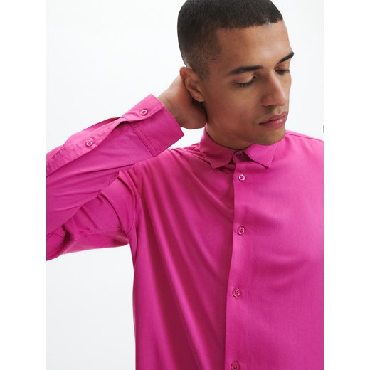 Reserved - Wiskozowa koszula regular fit - Różowy Reserved S Reserved