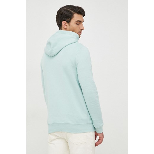 GAP bluza męska kolor turkusowy z kapturem z aplikacją Gap L ANSWEAR.com