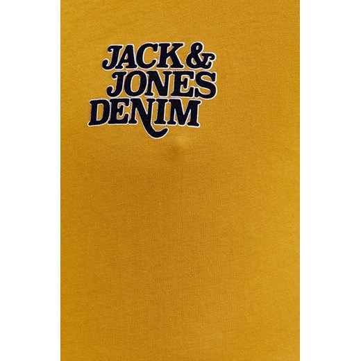 Jack &amp; Jones t-shirt bawełniany kolor żółty z nadrukiem Jack & Jones XXL ANSWEAR.com
