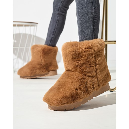 Royalfashion Damskie buty a'la śniegowce w kolorze camelowym Ottola ze sklepu royalfashion.pl w kategorii Śniegowce damskie - zdjęcie 147757432
