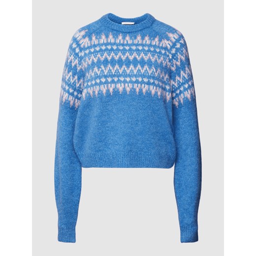 Sweter z norweskim wzorem z raglanowymi rękawami Review XL Peek&Cloppenburg 
