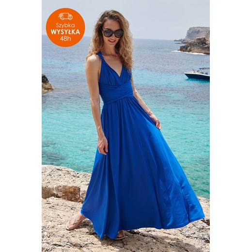 Sukienka infinity maxi Whispering Blue S/M Naoko S/M okazja NAOKO