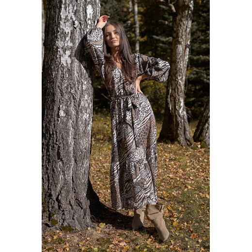Sukienka z falbanką Wild Life XS Naoko XS wyprzedaż NAOKO