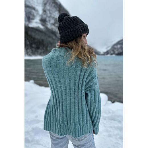 Sweter z golfem Crystal Blue S/M Naoko S/M okazja NAOKO