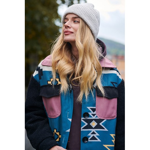 Płaszcz z łączonych tkanin Nomad S/M Naoko M/L okazja NAOKO