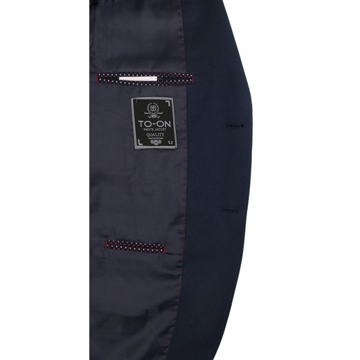 Marynarka Granatowa Elegancka Taliowana, 2 Guziki, Gładka, Dwa Rozcięcia -TO-ON To-on 100/176 JegoSzafa.pl