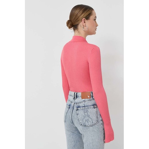 Patrizia Pepe body damski kolor różowy lekki Patrizia Pepe 34 ANSWEAR.com