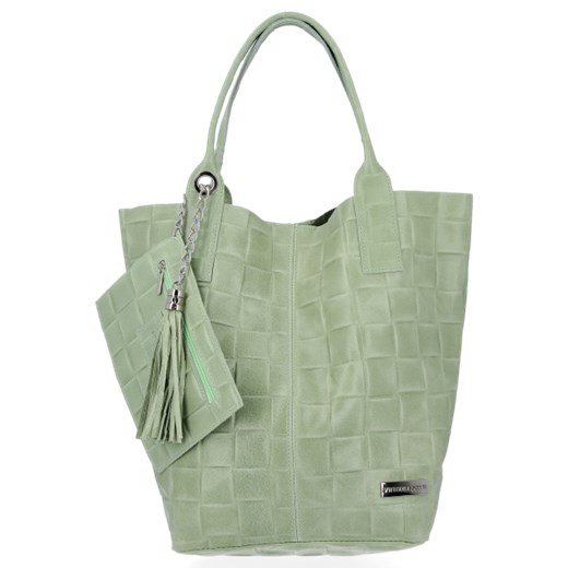 Modna Torebka Skórzana Shopper Bag XL renomowanej firmy Vittoria Gotti Jasno Vittoria Gotti okazja torbs.pl