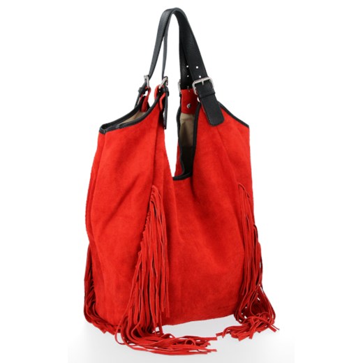 Torebki Skórzane Shopper Bag w Stylu Boho firmy Vittoria Gotti Made in Italy Vittoria Gotti wyprzedaż torbs.pl