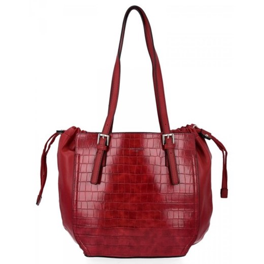 Eleganckie Torebki Damskie typu Shopper Bag firmy David Jones Czerwona (kolory) David Jones torbs.pl