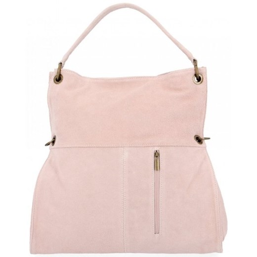Torebki Skórzane typu Shopper Bag firmy VITTORIA GOTTI Pudrowy Róż (kolory) Vittoria Gotti torbs.pl okazja