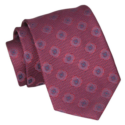 Krawat - ALTIES - Czerwony, Grochy Duże KRALTS0844 ze sklepu JegoSzafa.pl w kategorii Krawaty - zdjęcie 147823894