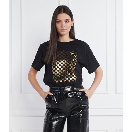 Karl Lagerfeld T-shirt Ikonik Square Monogram | Loose fit Karl Lagerfeld S Gomez Fashion Store okazja