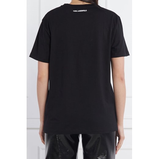 Karl Lagerfeld T-shirt Ikonik Square Monogram | Loose fit Karl Lagerfeld XL promocja Gomez Fashion Store