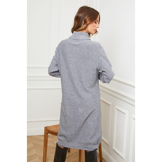 Sukienka So Cachemire na spacer z długim rękawem luźna mini 