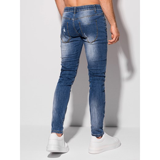 Spodnie męskie jeansowe 1308P - niebieskie Edoti.com XL Edoti