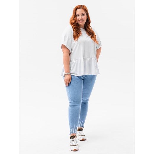Spodnie damskie jeansowe Plus Size 136PLR - niebieskie Edoti.com 40 Edoti promocyjna cena