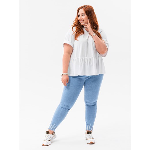 Spodnie damskie jeansowe Plus Size 136PLR - niebieskie Edoti.com 40 Edoti okazyjna cena