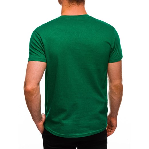 T-shirt męski basic 970S - zielony Edoti.com XL okazja Edoti