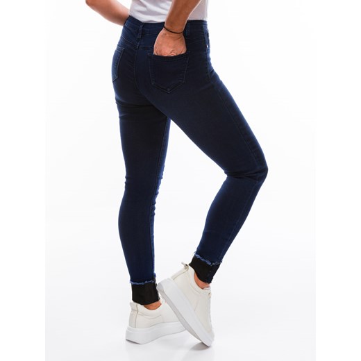Spodnie damskie jeansowe 206PLR - granatowe Edoti.com S Edoti