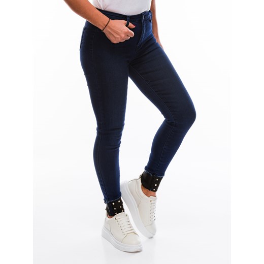 Spodnie damskie jeansowe 206PLR - granatowe Edoti.com L Edoti